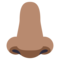 Nose - Medium emoji on Emojione